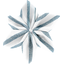 Star flower 4 hairslide striped blue gray glitter
