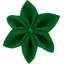 Barrette fleur étoile 4 vert vif - PPMC
