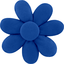 Barrette fleur marguerite bleu navy - PPMC