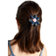 Fabrics flower hair clip glittering heart