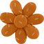Barrette fleur marguerite paille dorée caramel - PPMC