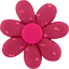 Barrette fleur marguerite plumetis rose fuchsia - PPMC