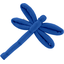 Barrette libellule bleu navy - PPMC
