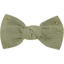 Small bow hair slide almond green with golden dots gauze - PPMC