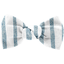 Small bow hair slide striped blue gray glitter - PPMC