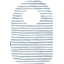 Bib - Baby size striped blue gray glitter - PPMC