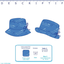 Rain hat adjustable-size 2  feuillage marine
