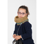 Children fur scarf snood eventail or vert