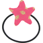 Pony-tail elastic hair star feuillage or rose - PPMC