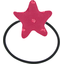 Estrella elástica para el pelo plumetis rose fuchsia - PPMC