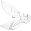 Short tail scrunchie white lurex gauze - PPMC