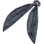 Long tail scrunchie striped silver dark blue - PPMC