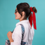 Long tail scrunchie red
