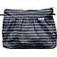 Pleated clutch bag striped silver dark blue - PPMC