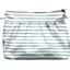 Pleated clutch bag striped blue gray glitter - PPMC