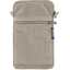 Quilted phone pocket silver linen - PPMC