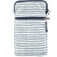 Quilted phone pocket striped blue gray glitter - PPMC