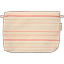 Pochette tissu rayé rose argent - PPMC