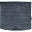 Square flap of saddle bag  striped silver dark blue - PPMC