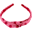 Diadema con nudo cuadros vichy rojo y mariquitas - PPMC