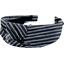 Large Crossed Headband striped silver dark blue - PPMC