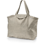 Tote bag with a zip silver linen - PPMC