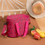 Sac Lunch Isotherme pompons cerise