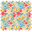 Tissu coton au mètre fleuri coloré ex1049