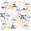 Tissu coton au mètre fleurs graphique ex1051 - PPMC