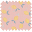 Tissu coton au mètre citron jaune rose ex1057 - PPMC