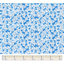 Tissu coton au mètre fleuri bleu crème ex1058
