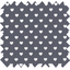 Tissu coton au mètre ex2234 coeurs blanc gris bleu - PPMC