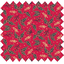 Tissu coton au mètre ex2252 houx rouge  - PPMC