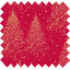 Tissu coton au mètre ex2253 sapins poudrés rouge - PPMC