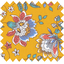 Tissu coton au mètre ex2264 indienne fleurie jaune - PPMC