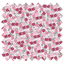 Tissu coton au mètre ex2312 mini fleurs rose rouge - PPMC
