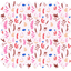 Cotton fabric herbier rose - PPMC
