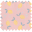 Tissu enduit  au mètre citron jaune rose ex1057 - PPMC