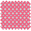 Coated fabric small flowers pink blusher - PPMC