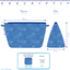 Cosmetic bag with flap feuillage marine