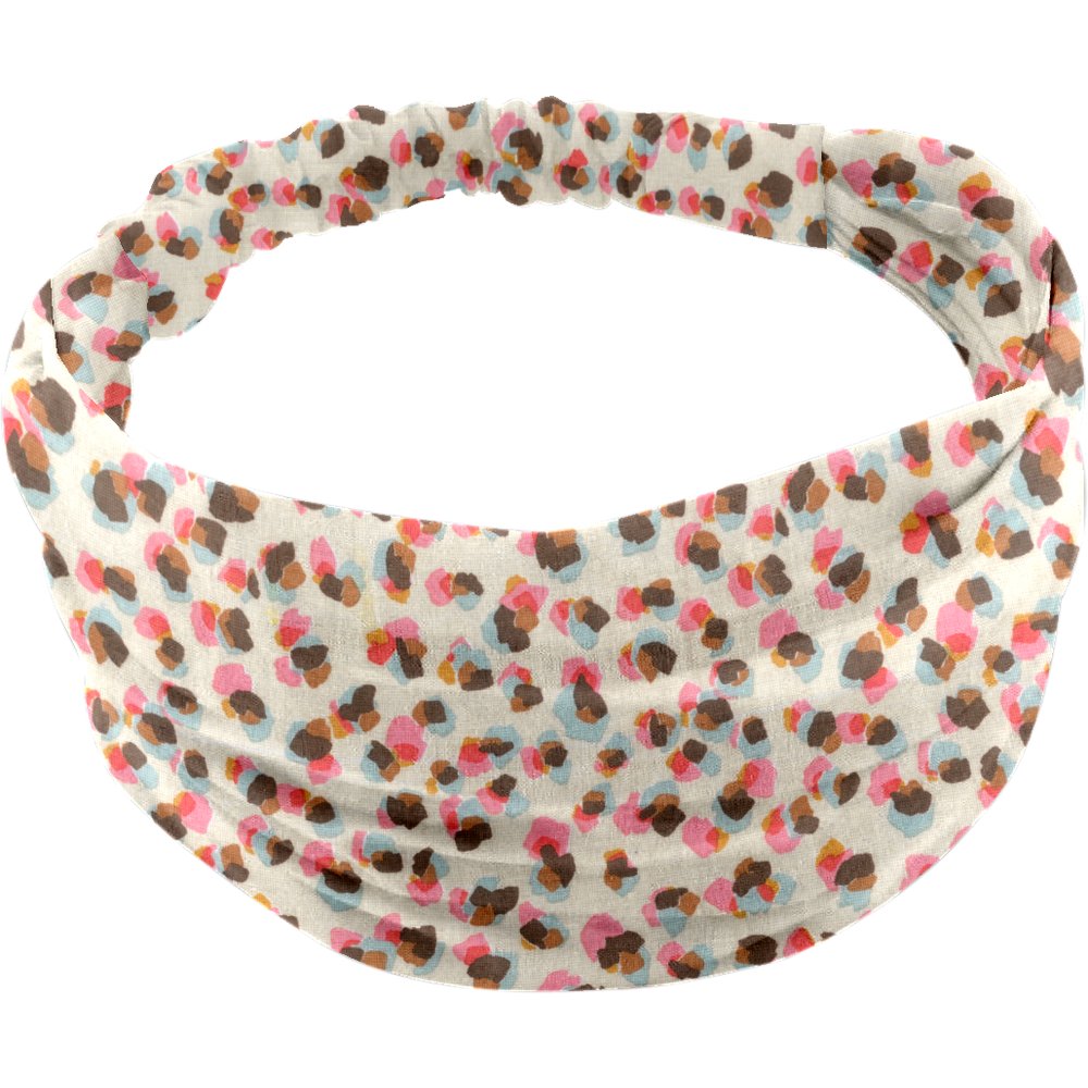 Headscarf headband- Baby size confetti aqua