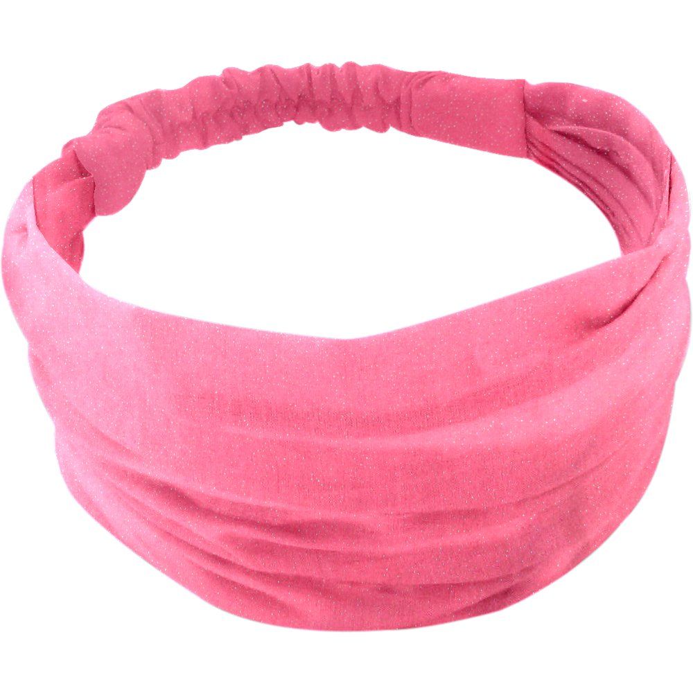 Headscarf headband- Baby size glittery pink