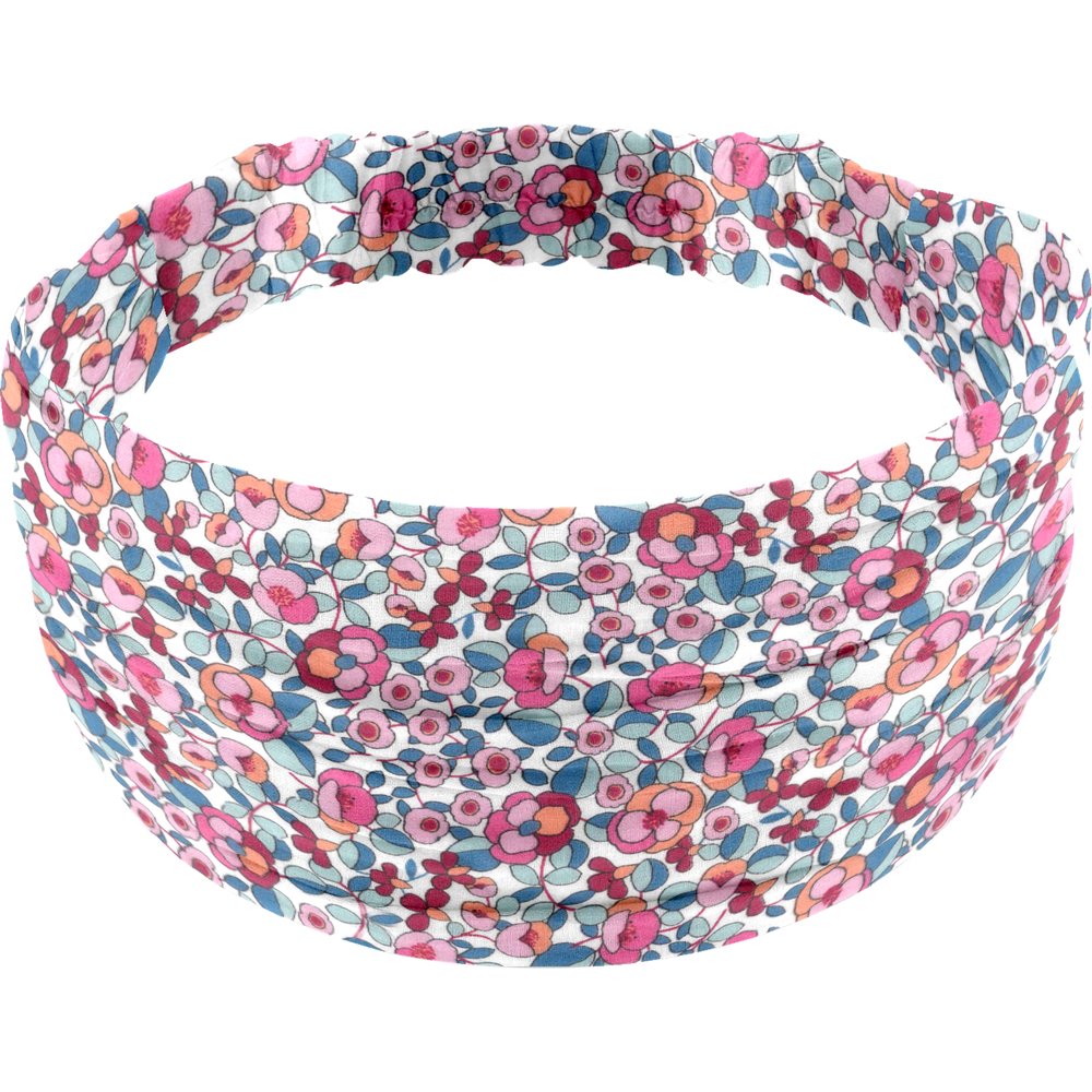 Headscarf headband- child size boutons rose