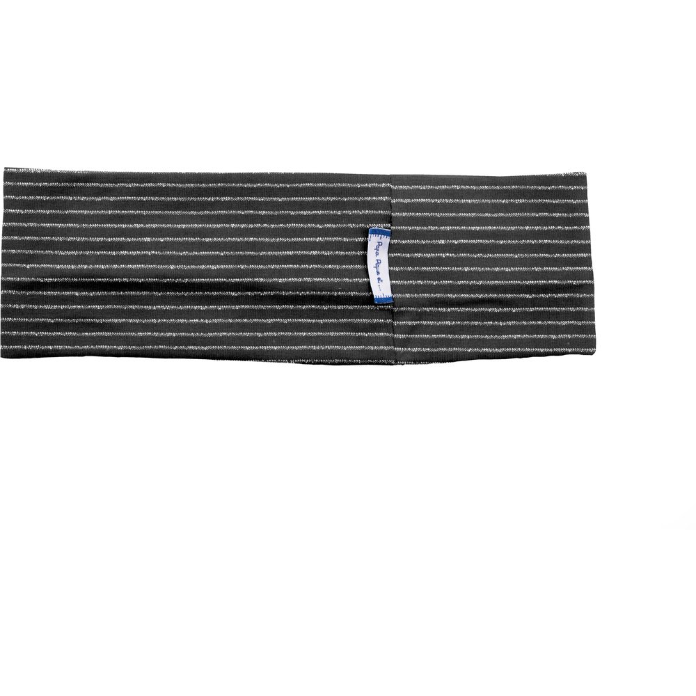 Stretch jersey headband  striped silver dark blue