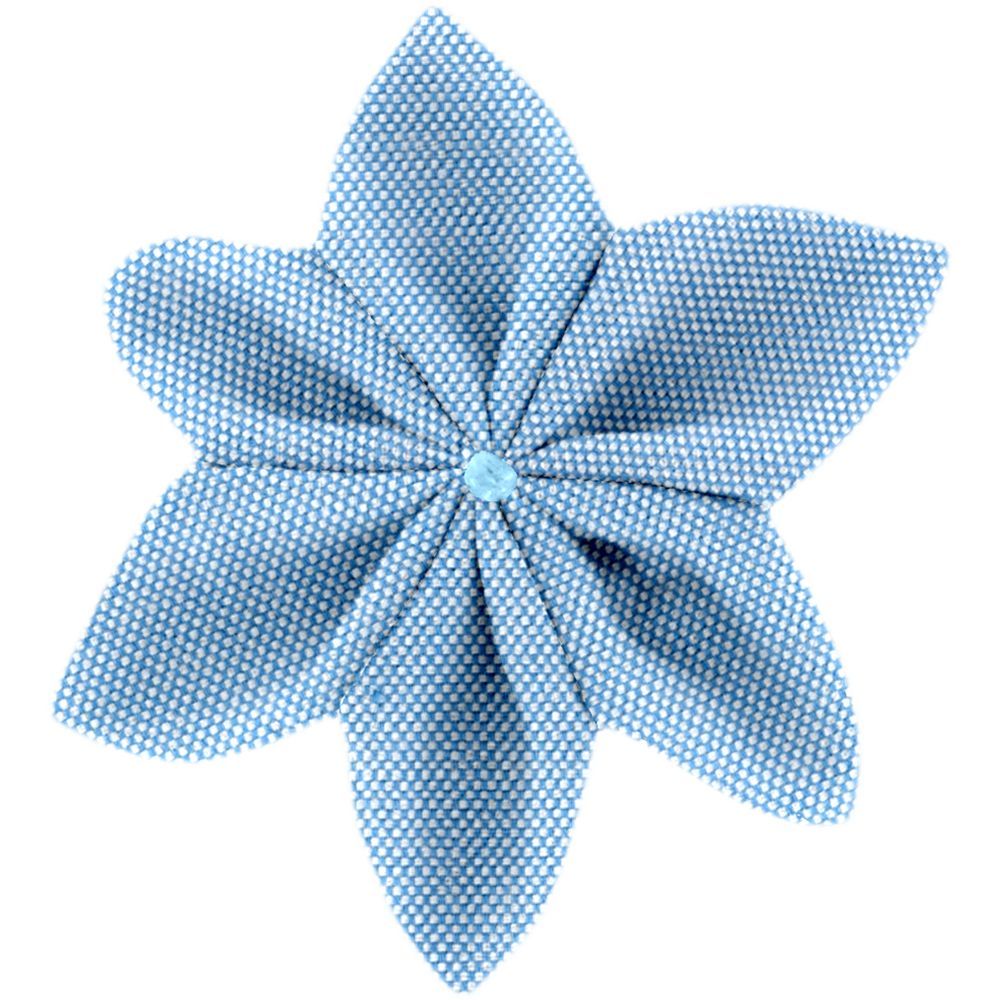Star flower 4 hairslide oxford blue