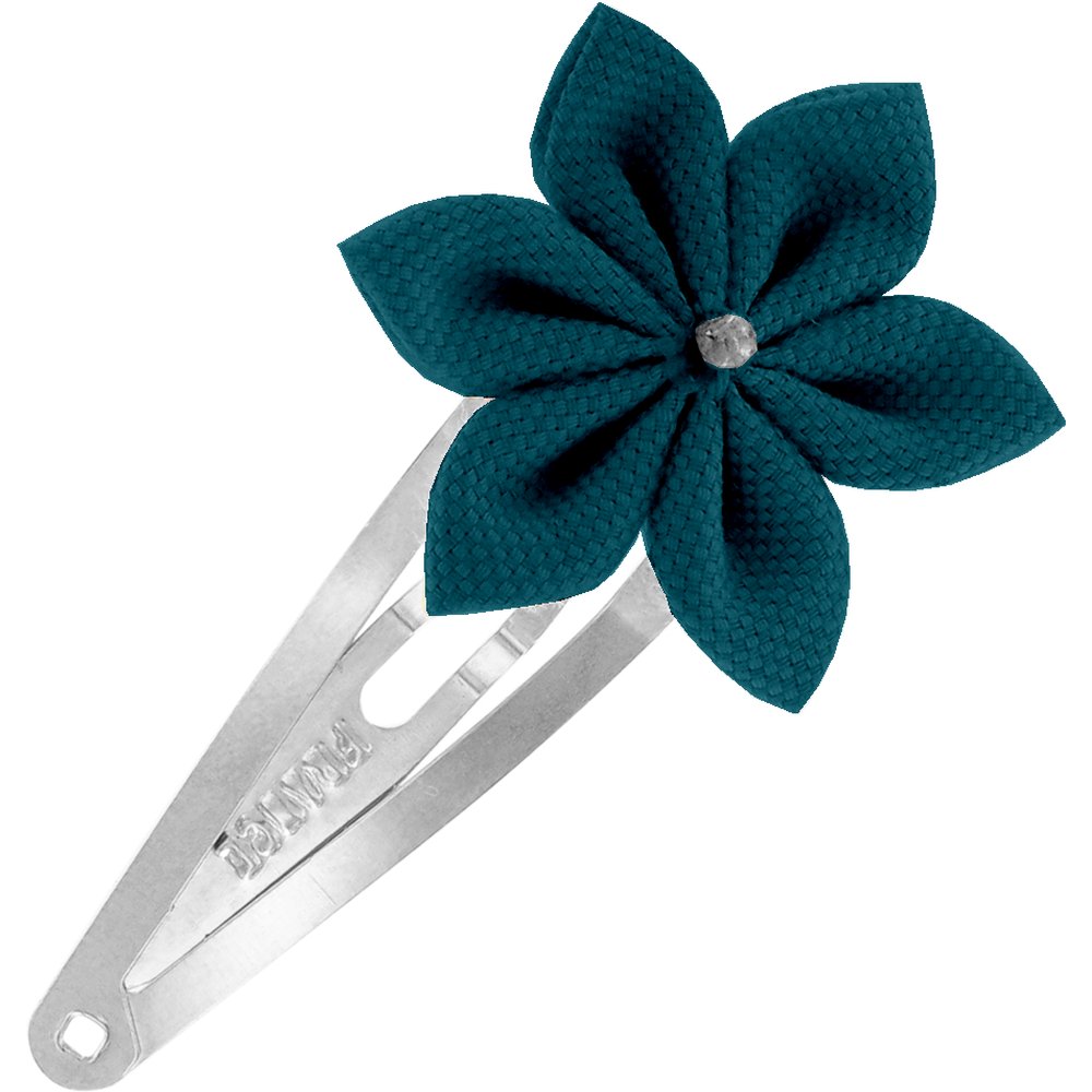 Star flower hairclip bleu vert