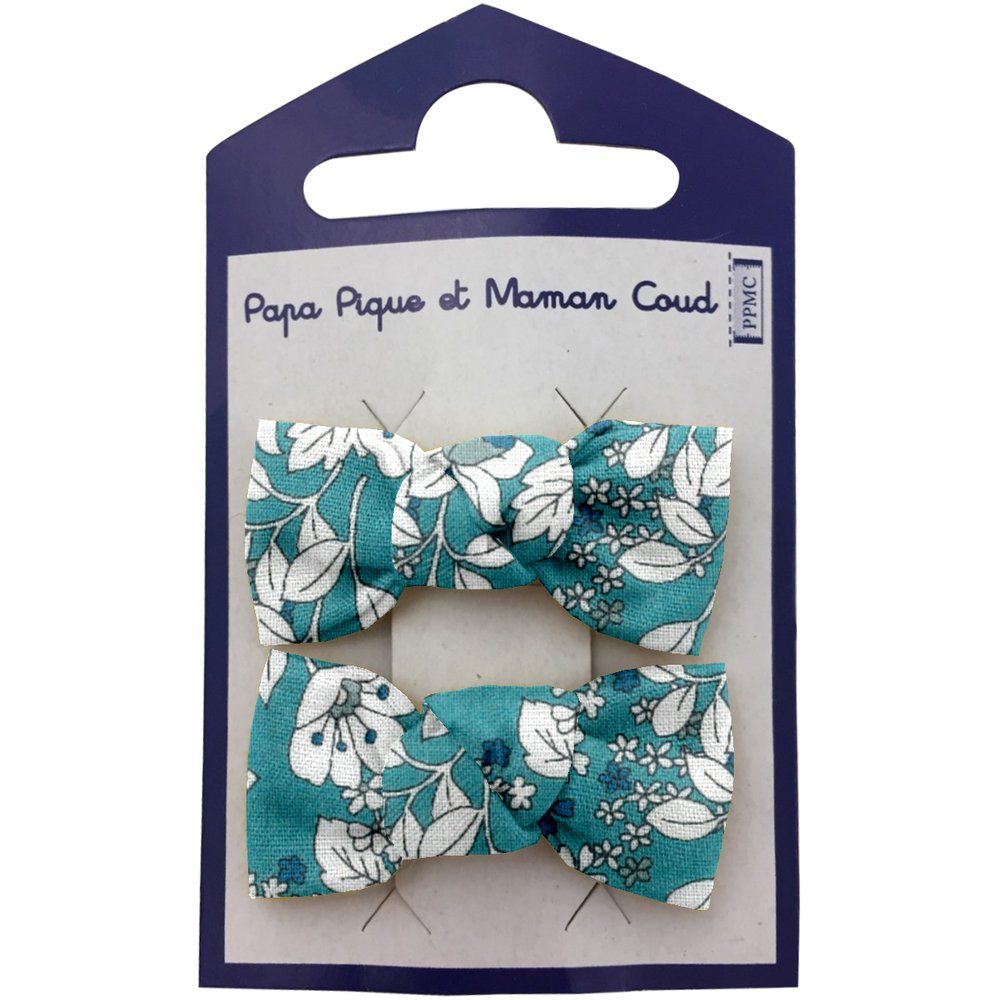 Small Bows Hair Clips Celadon Violette Cheap Ppmc