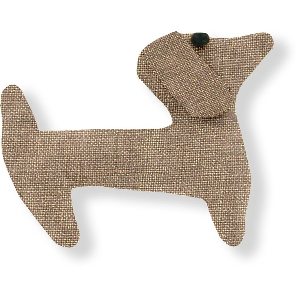 Basset Hound Hair Clip Gold Linen Cheap Ppmc
