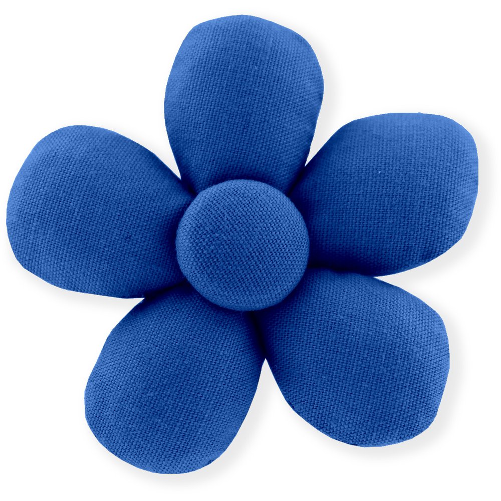 Petite barrette mini-fleur bleu navy