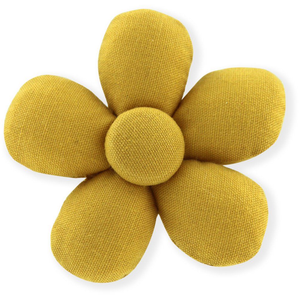 Mini flower hair slide yellow ochre